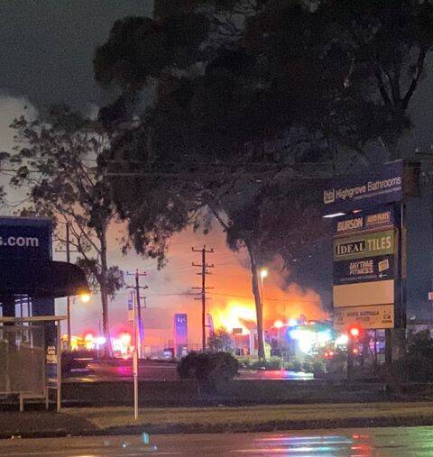Firefighters responded to the incident on Oakdale Road just after 7.30pm. Pictures: Facebook