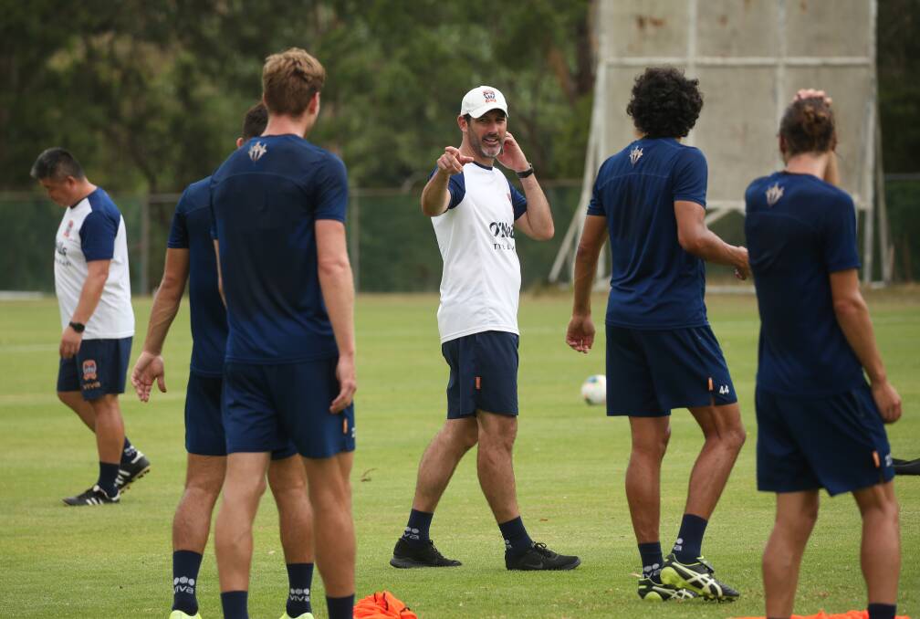 IN LIMBO: The Jets at training on Tuesday under caretaker coach Craig Deans. Picture: Simone De Peak