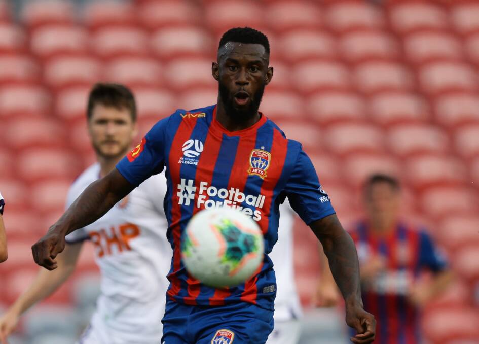 STAYING PUT: Jets attacker Bernie Ibini is one of 16 contracted players. Picture: Jonathan Carroll