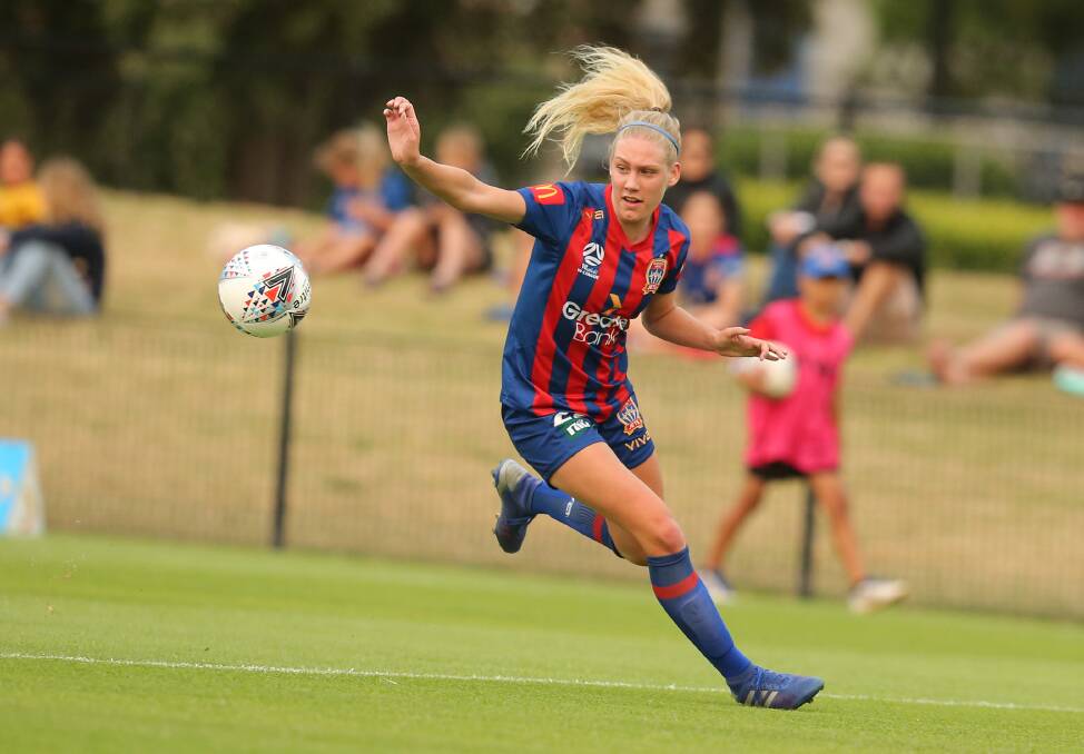LIVEWIRE: Jets forward Teigan Collister returns to the W-League squad for the round seven clash with Brisbane on Sunday. Picture: Max Mason-Hubers