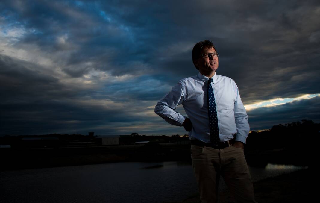Big plans: Newcastle Jockey Club chief executive Matt Benson. He hopes to use recycled water to irrigate the racecourse. Picture: Simon McCarthy