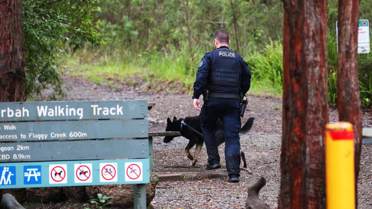 Specialist resources - including the dog squad and the PolAir helicopter - were called in to help the search effort on May 2. Picture by Peter Lorimer