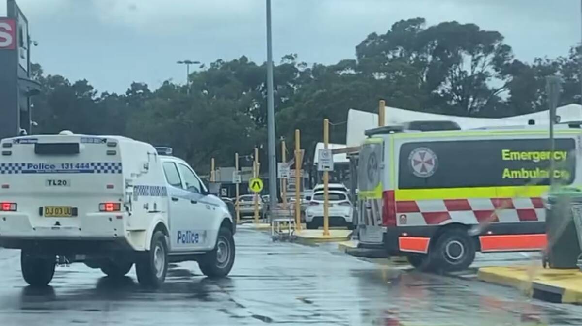 Emergency services at the scene at Lake Haven on May 6. Picture from Facebook