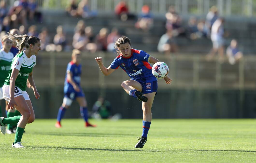 Clare Wheeler has been named co-captain of the Newcastle Jets. Picture: Jonathan Carroll