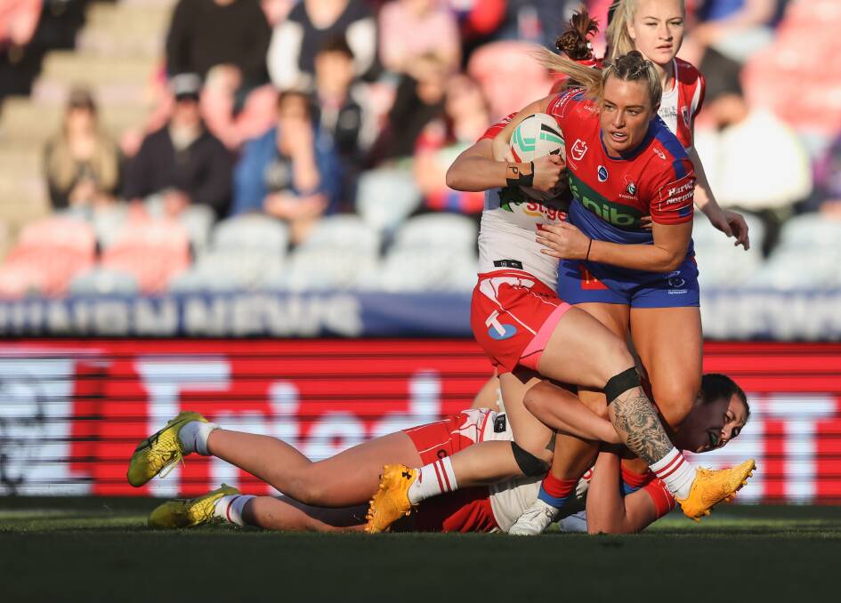 Newcastle Knights hooker Olivia Higgins is set for her State of Origin debut. Picture by Marina Neil