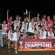 Maitland celebrate their League Cup victory at Cooks Square Park on Sunday night. Picture by Michael Ying Sing/NNSWF