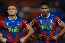 Jacob Saifiti, right, has been named to start in the front-row on Saturday. Picture by Jonathan Carroll 