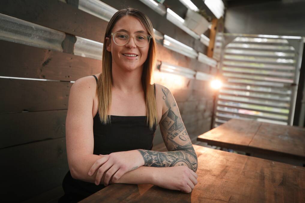 Brooke Swan, 29, used to take 23 different medications at once to manage her chronic pain and mental health. Picture by Adam McLean. 