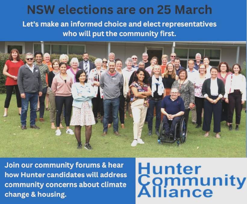 The Hunter Community Alliance online forums are being held on March 8 and 9.