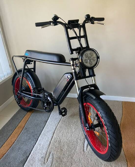 The distinctive-looking e-bike stolen from a home in Cardiff at the weekend, and which belongs to a father of three who lives with a vision-impairment and relies on it for transport.