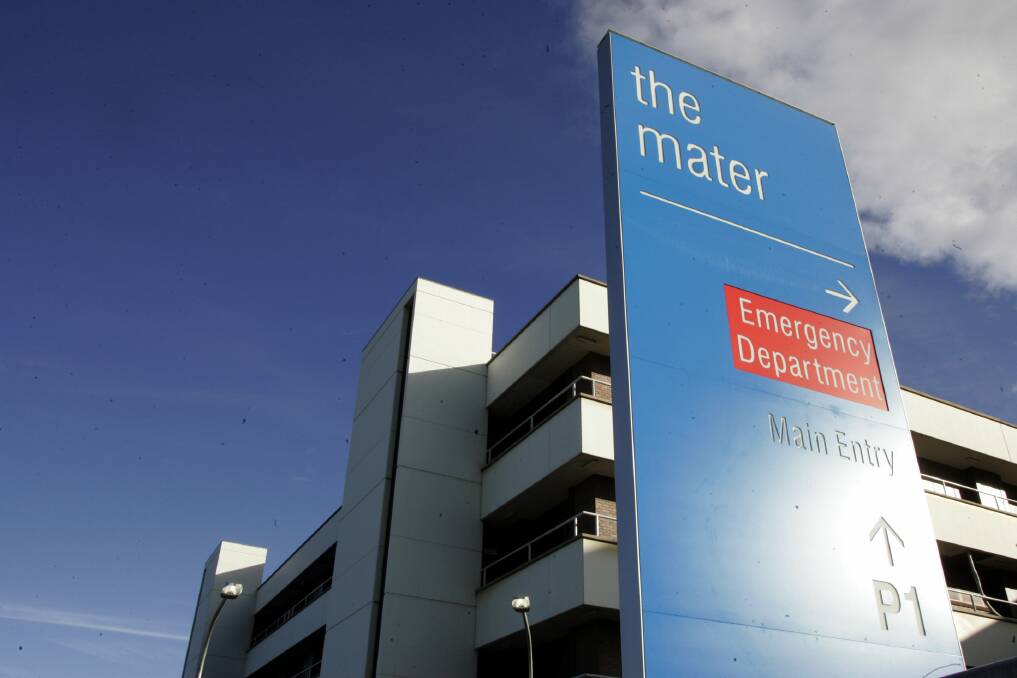 The entrance to the Calvary Mater Hospital emergency department. Picture: Anita Jones 