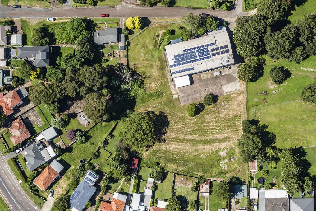 An aerial shot of the site at Cardiff Heights.
