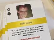 The face of cold case murder victim Melissa Hunt is among those from the Hunter who feature in a new deck of playing cards being introduced to NSW prisons. Picture: Supplied