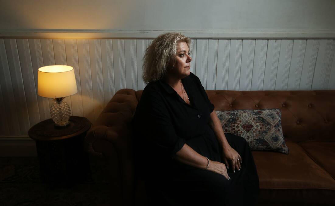 Rebecca Connor at her home in Stockton is disappointed with the heavily redacted contents of a NSW Ombudsman's report which was five years in the making and is calling for accountability. Picture by Simone De Peak 