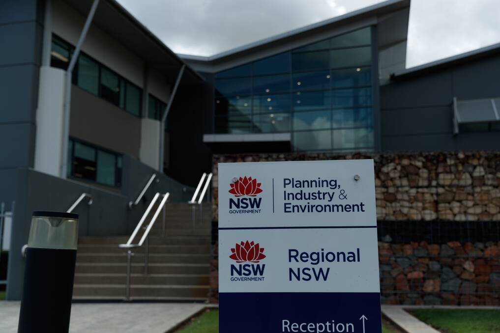 View of the NSW Government's Geoscience and Planning Industry & Environment offices in Maitland, where whistleblower Rebecca Connor was sacked after making corruption allegations. Picture by Max Mason-Hubers