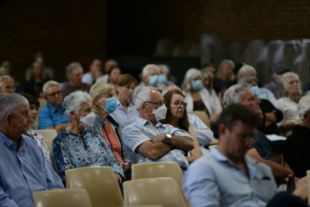 The audience at a two-day hearing in Tocal regarding Daracon's proposed expansion of Martins Creek Quarry.