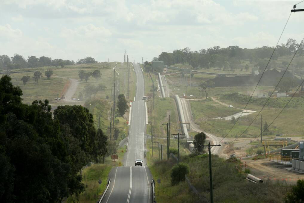 Dust visible from Muswellbrook's Bengalla coal mine. Picture: Jonathan Carroll