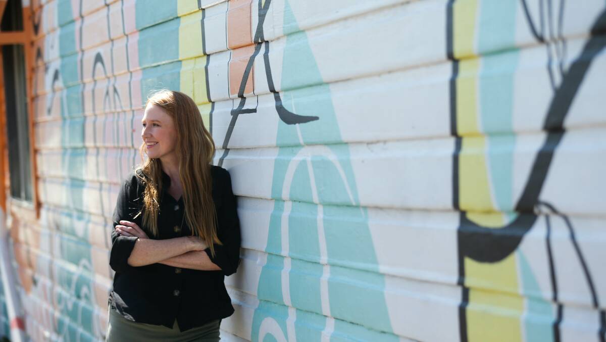 Beautifying: Jacinta Fintan has introduced her Small Walls program to have murals painted by local artists in place of graffiti. Picture: Jonathan Carroll 