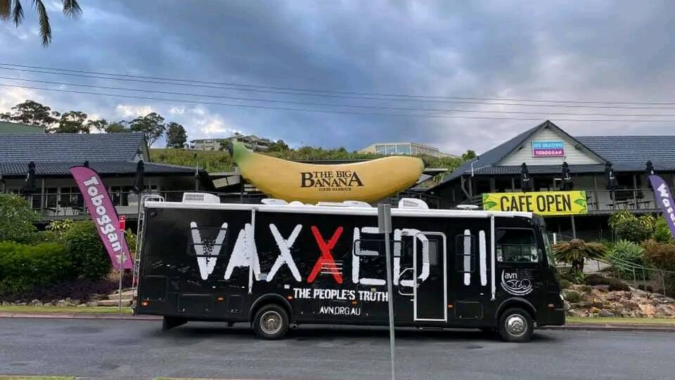 VaxXed bus in Coffs Harbour. Picture supplied. 