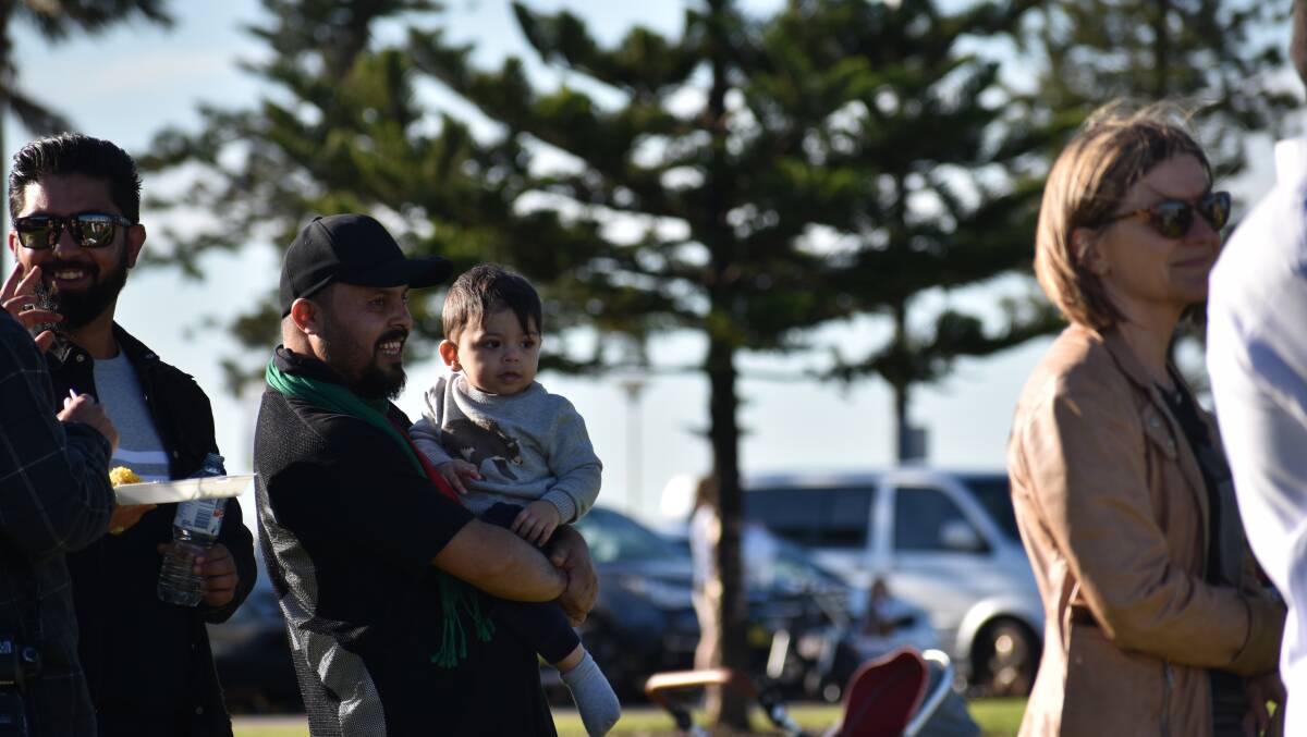 Fardin was at the event with his 10-month-old son Saam. Picture: Ethan Hamilton