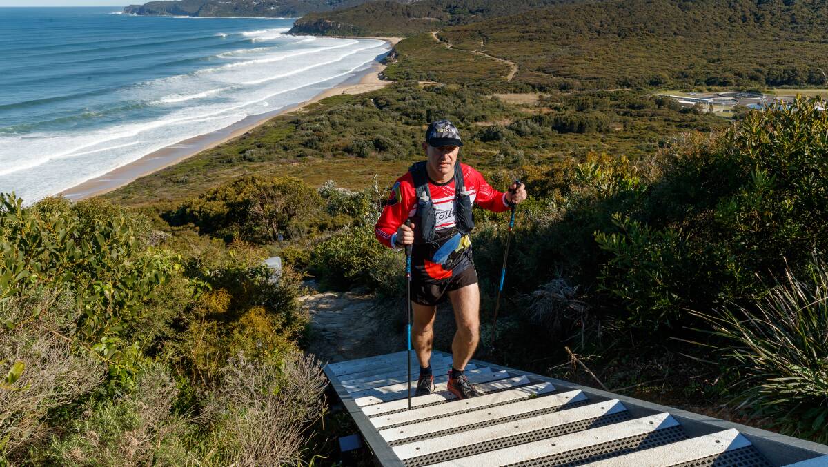 Mr Hoult will hike non-stop laps of the hill into Glenrock until he has reached the equivalent elevation of Mount Everest. Picture: Max Mason-Hubers