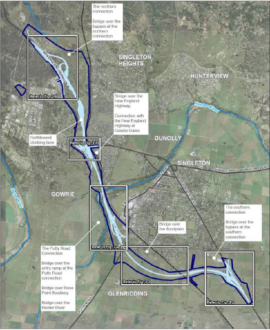 Singleton bypass plan. Source: NSW Government 