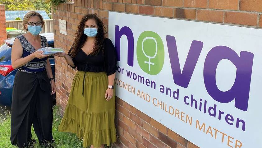 Pass the test: Charlestown MP Jodie Harrison donated the 20 rapid antigen tests her office received to domestic violence and homelessness service Nova for Women and Children in Charlestown. Picture: Supplied. 
