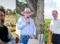 NSW Farmers president James Jackson, Leader of the Nationals and member for New England Barnaby Joyce and NSW Farmers CEO Pete Arkle.