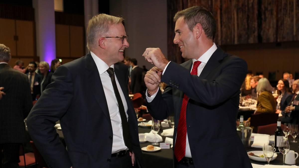 Anthony Albanese and Jim Chalmers. Picture: James Croucher