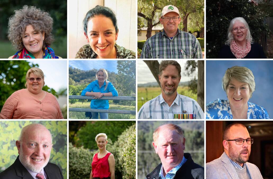CANDIDATES: The 12 candidates standing for the Upper Hunter Shire Council in 2021 pictured left to right, top to bottom in ballot paper order: Sue Abbott, Allison McPhee, Adam Williamson, Belinda McKenzie, Patricia Taylor, Tayah Clout, Chris North, Lee Watts, Ron Campbell, Elizabeth Flaherty, Maurice Collison and James Burns. Pictures: Supplied