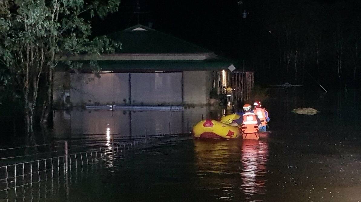 FLASH FLOODING: NSW SES crews evacuated a house in Belford on Monday, March 8, after localised flash flooding inundated the property. Picture: Hunter NSW SES