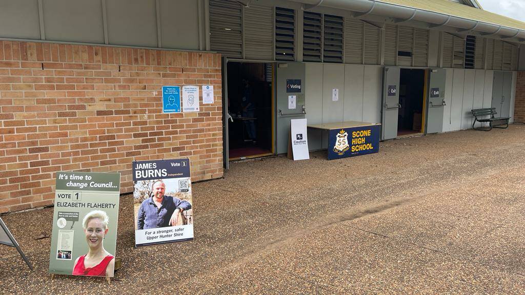 SCONE: There were no lines at the polling place for the 2021 Upper Hunter Shire Council elections at Scone High School at around 10am on the morning of Saturday, December 4. Picture: Mathew Perry