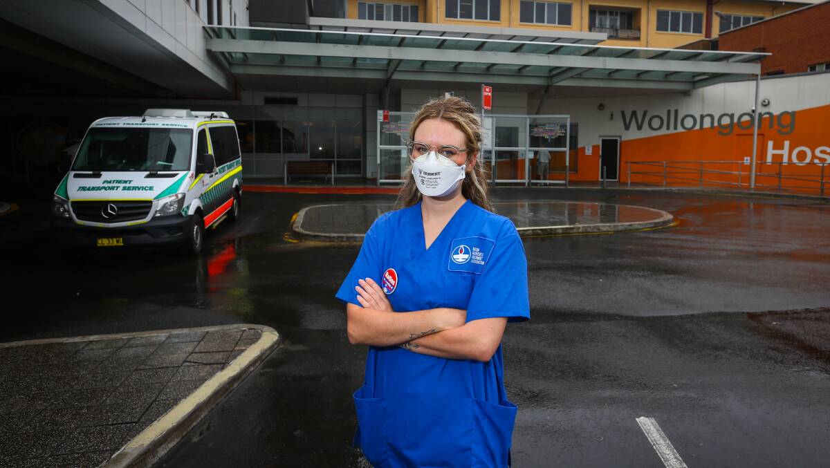 Under pressure: Genevieve Stone, from the NSW Nurses and Midwives Association, recently spoke out about the extreme pressure nurses are under at the moment. Picture: Wesley Lonergan