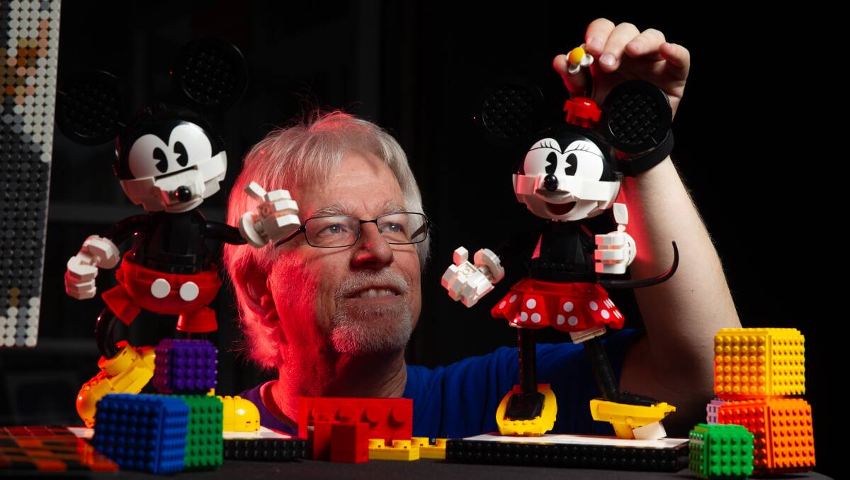 Lego lover: Newcastle Brickfest organiser Kevin Evans is expecting 4000 people to attend the event. Picture: Marina Neil 