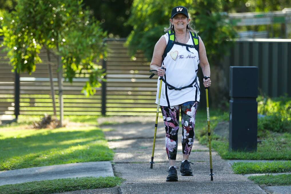 Fundraiser: Elermore Vale resident Helen Galloway is walking 30 kilometres to raise money for mental health support service Beyond Blue on Friday. Picture: Jonathan Carroll