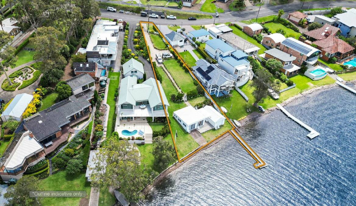 Craig Avery's listing of this waterfront cottage in Lake Macquarie is chasing more than $2 million. Picture supplied
