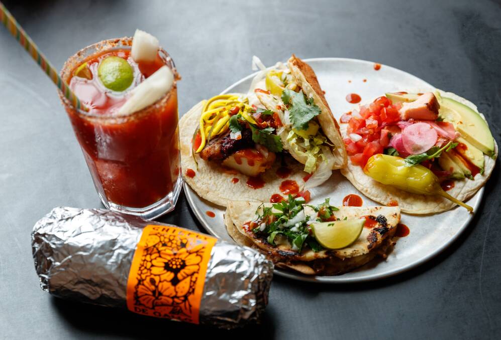 Burritos, tacos and Bloody Maria cocktails on offer at Chiefly de Gallo. 