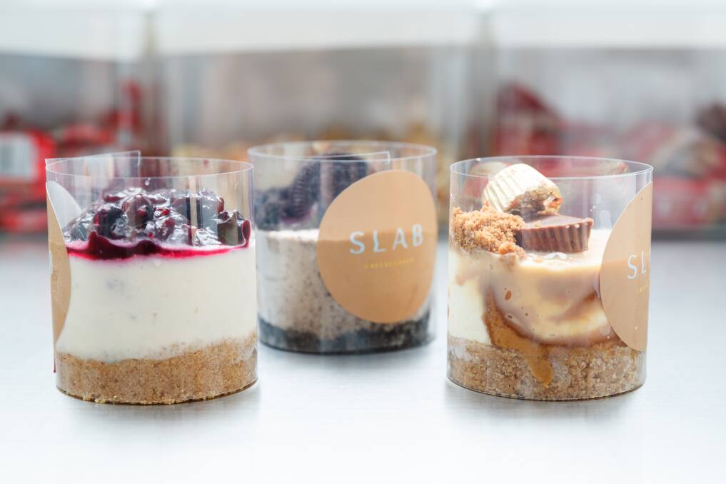 Slab's range of cheesecakes includes berry, Oreo and peanut butter.