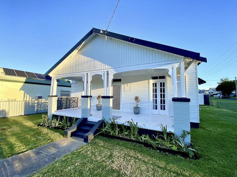 This three-bedroom renovated 1920s cottage in Cessnock is listed for $155 per night on short-term rental portal Airbnb. Picture supplied
