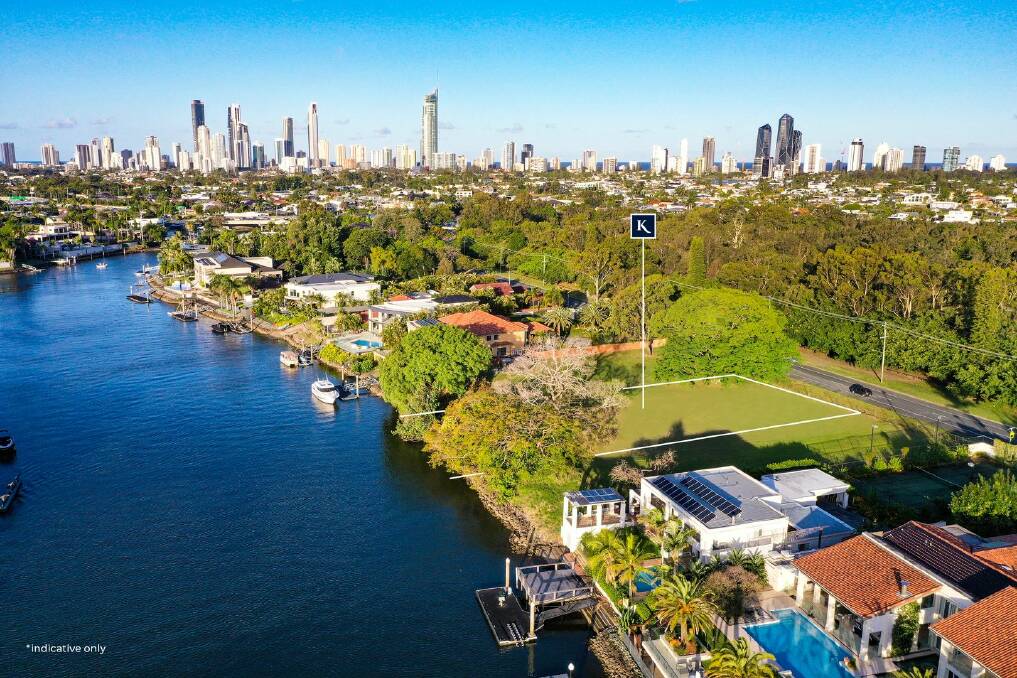 The vacant lot at Broadbeach Waters sold by the Norris family in December 2022 for $6.42 million.