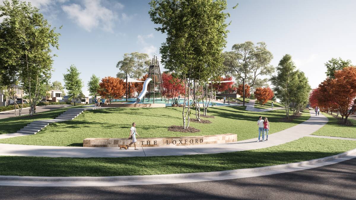 The Loxford development will include facilities such as a large district park and playground. Picture supplied