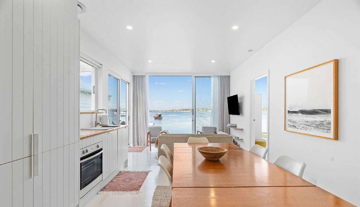 The view from the kitchen in the renovated two-bedroom cottage in Coal Point. Picture supplied