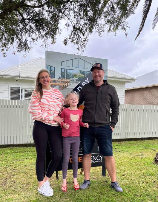 Homeowners Krystle and Lucas feel anxious about selling their previous home in the current market after purchasing a new property in September. Picture supplied.