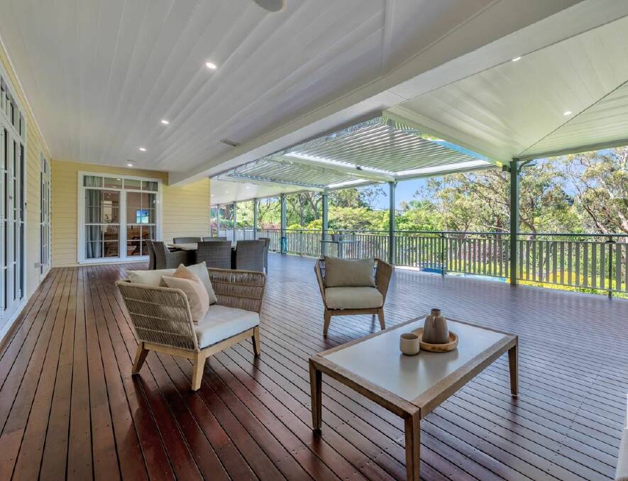 A large undercover deck overlooks the gardens. Picture supplied