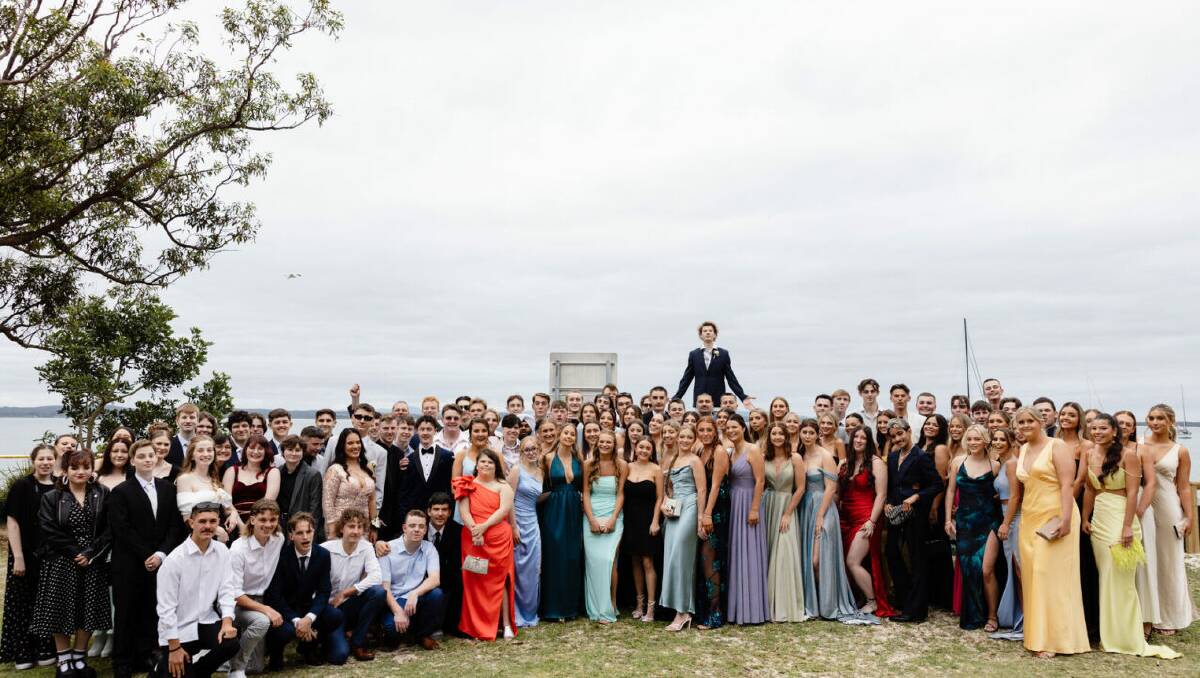 The 2023 graduating class of Tomaree High School celebrated the end of their schooling years on November 6. Picture supplied 