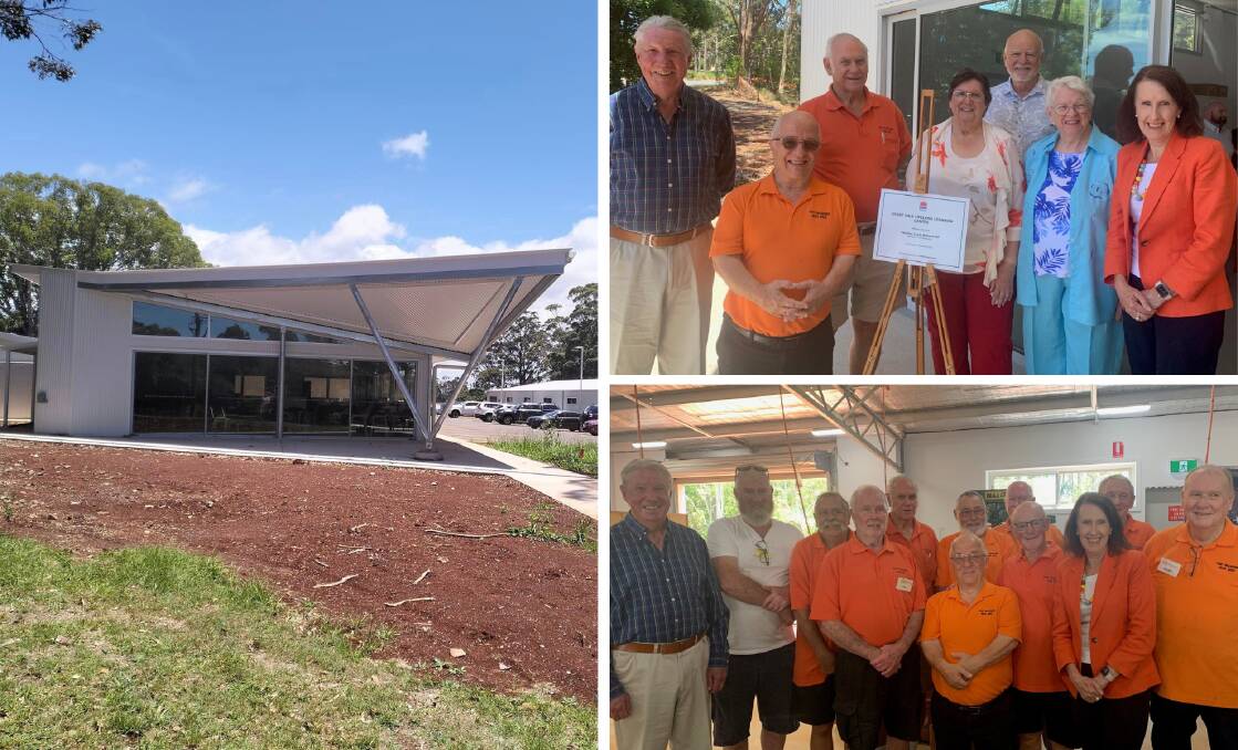 The Oxley Vale Lifelong Learning Centre and Member for Port Macquarie Leslie Williams with Men's Shed and Arts and Craft Centre members at its official opening. Picture supplied