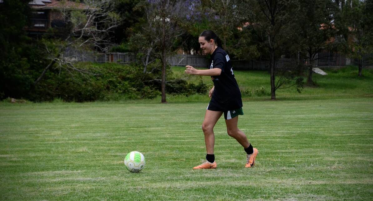 Marney Duval training for the 2023 Ultimate Fiji Soccer Cup at Wayne Richards Park. Picture by Emily Walker