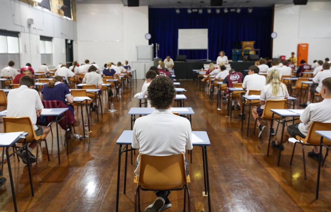 HSC students at Bulli High School sitting the HSC English exam in 2023. Picture by Adam McLean