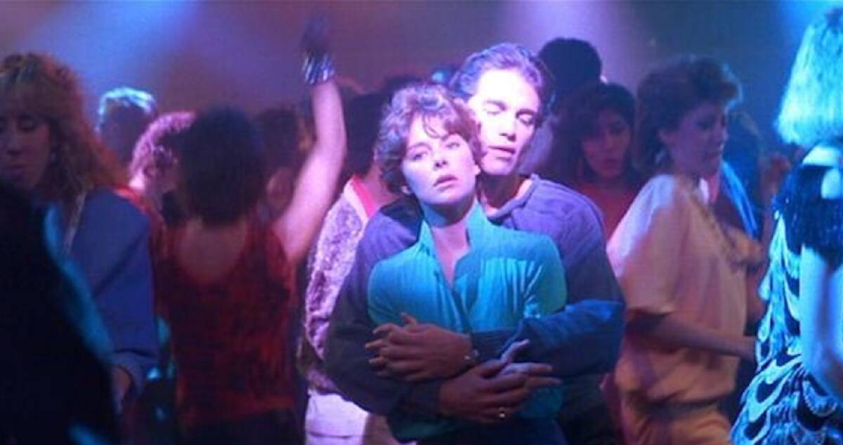 Vampire Jerry Dandridge seduces on the dancefloor in Fright Night 1985. Picture via Vistar/Colombia