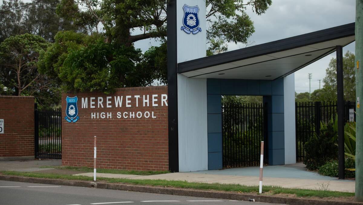 The exterior of Merewether High School. Picture by Jonathan Carroll